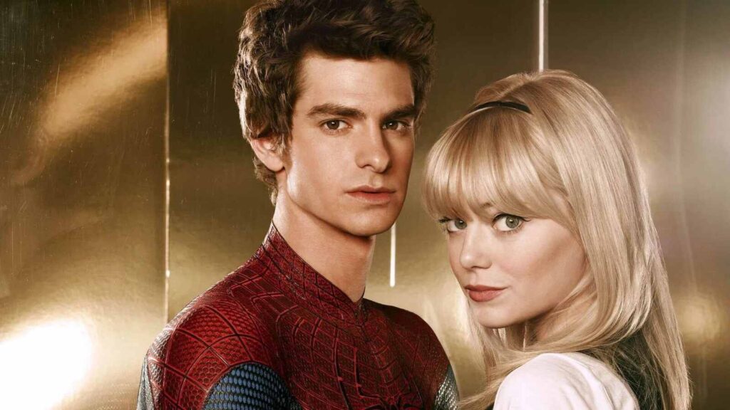 Andrew Garfield como Peter Parker e Emma Stone como Gwen