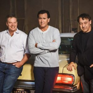 Bruce Campbell, Sam Raimi em Evil Dead