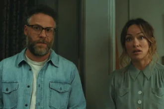 Olivia Wilde e Seth Rogen em O Convite (2026)